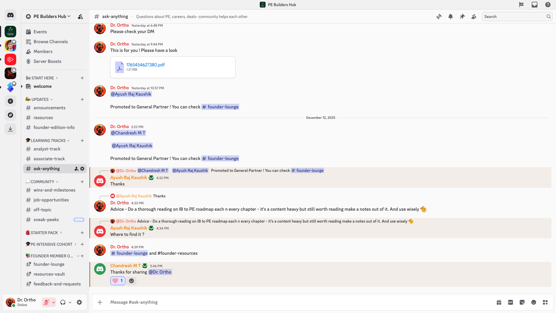 PE Builders Hub Discord Community Preview